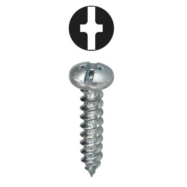 Dottie Sheet Metal Screw Kit, Zinc Plated Finish, Carbon Steel, Pan Head Phillips/Slotted Drive 6PS - main